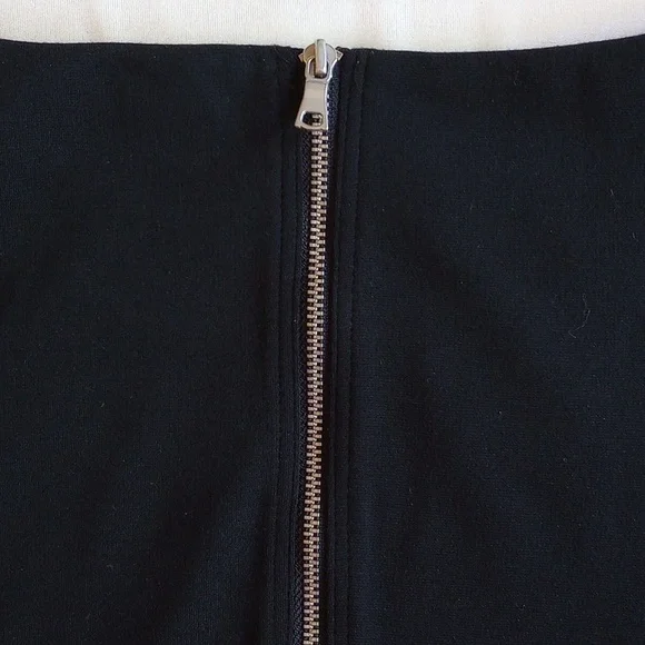 Gap 3/4 Sleeve Ponte Sheath Boatneck Curved Shirttail Hem Dress S Black - Picture 4 of 10